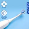 Curaprox Spazzolino Elettrico Hydrosonic Easy Sonic con Spazzola Sostitutiva per Denti Sensibili (Bianco, Confezione da 2 Testine)