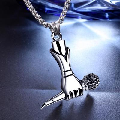 Trendy Brand Microphone Pendant Necklace, Men's and Women's Hip-hop and Disco ,A Gift for My Boyfriend