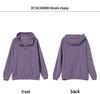 Women's Plus Size Hooded Sweatshirt - Spring/Autumn Medium-Aged Mother Loose Zipper Top with Velvet Lining