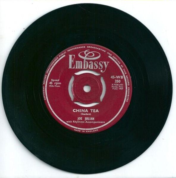 

7inch Record JOE JULIAN B/W GERRY GRANT - China Tea / High Hopes 45WB350 Embassy 1959 UK Pop Used