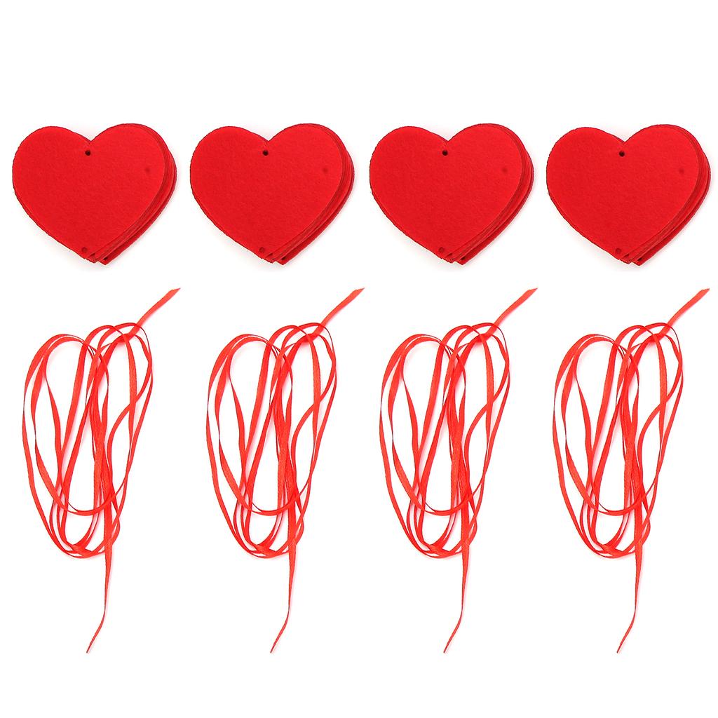 4er Set Girlande Hängende Herzen Ornamente Valentinstag Hochzeitsfeier Basteldekoration