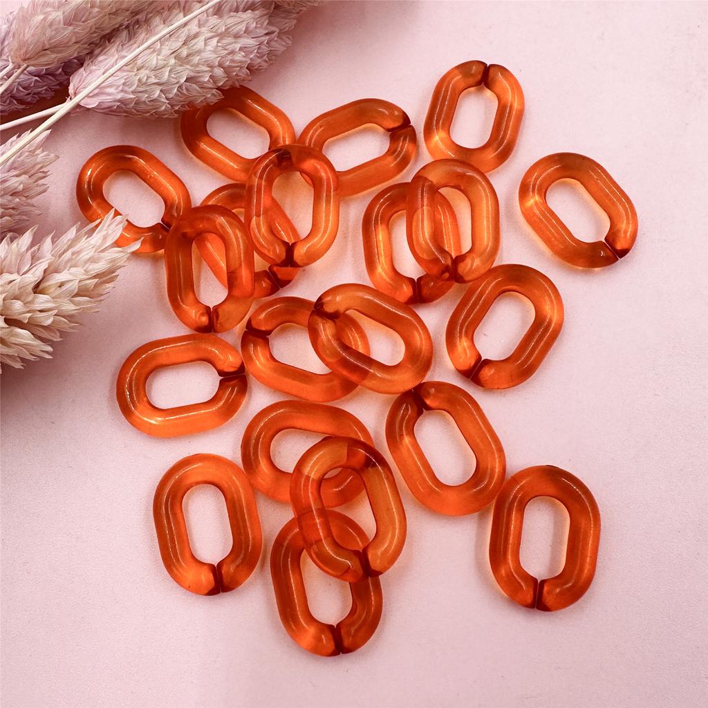 60 buc. 15*19 mm Moda Transparente pentru Brățară Colier Fabricare Lanț DIY Accesorii Bijuterii Multicolor Acrilic Creative margele libere