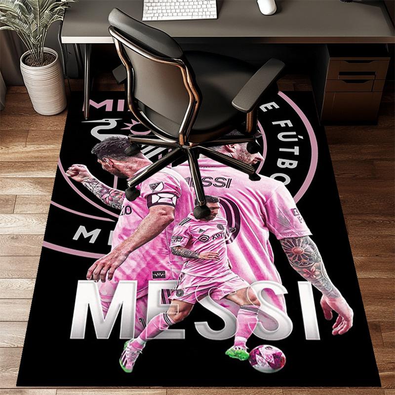 Messi's Pink Rug Game Carpet, Floor Mat for Bedroom Living Room Entryway Rug, Home Decor Idea Gift for Christmas Birthday