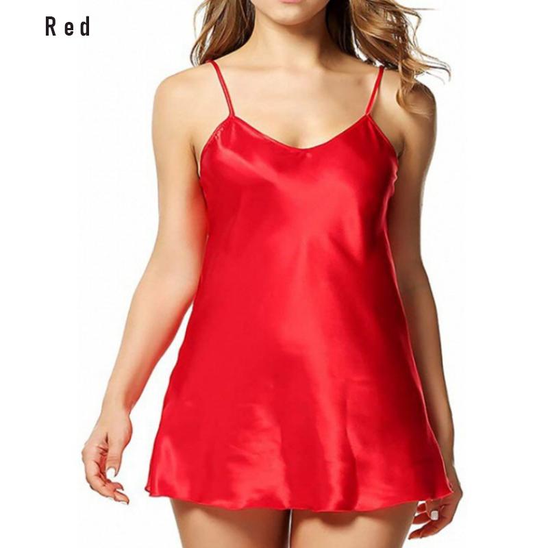 Ropa interior de mujer Camisones seda Color sólido Espagueti Correa Pijama  Sexy Sin mangas Talla grande comprar a buen precio — entrega gratuita,  reseñas reales con fotos — Joom