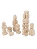 Homraku Wooden Balance Game Board Game 3D Puzzle Stone-Shaped Blocks Stacking Blocks Domino Blocks Table Game Fun for All Ages (Plain)