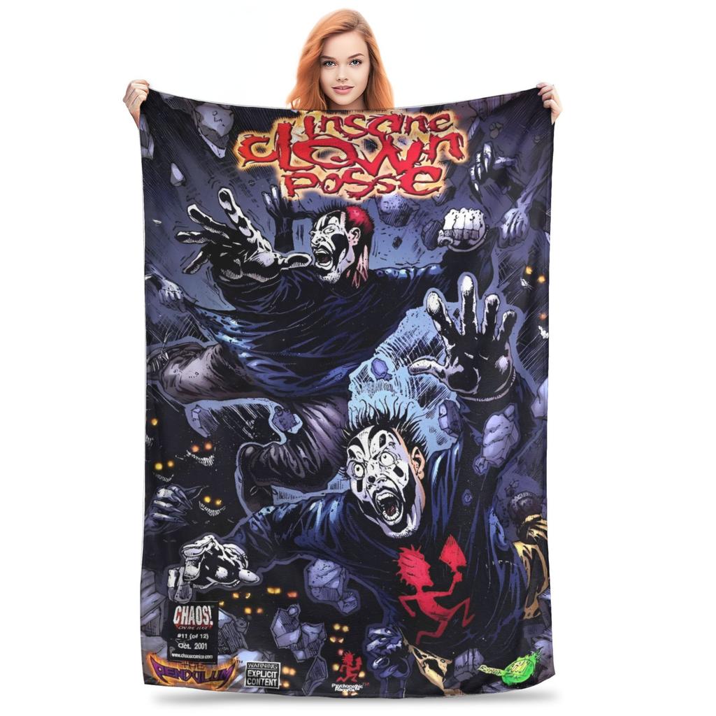 Insane Clown Posse Blanket Warm Soft Street Trend Plush Throw Blanket For Children Home Decor Flannel Bedspread Bed Cover
