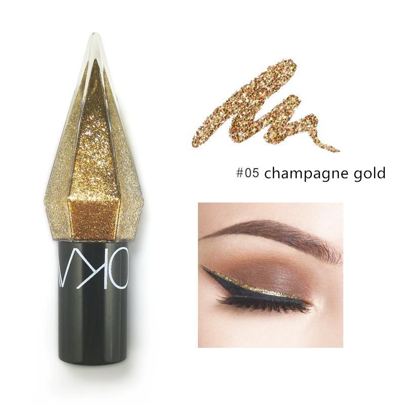 Diamant brillant Eye Liners fard à paupières imperméable argent Rose or couleur paillettes Eyeliner ombre à paupières maquillage beauté cosmétiques