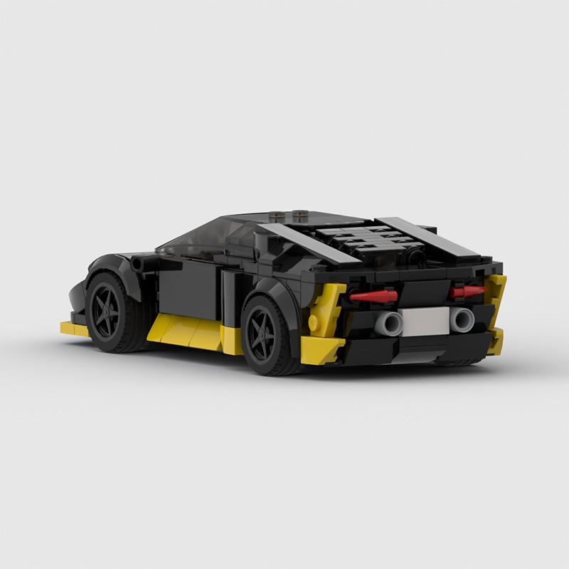 Brick Lambo Poison V2 Gallardo Hurricane Aventador SVJ Countach Sian Miura Racing Sports Car Champion Blocks Retro Cars Toys MOC