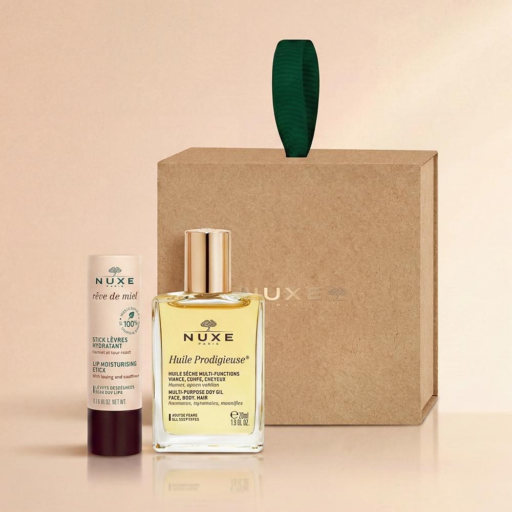Nux Gift Set Dry Oil 30ml + Reve De Miel Lip Balm 4g