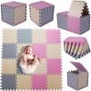 Tapetes de Puzzle Espessados para Bebé de 8 Peças com 2,5 cm de Espessura Antiderrapantes Laváveis Reutilizáveis de Espuma Tapetes de Brincar para Crianças Tapetes Decorativos Protetores de Piso