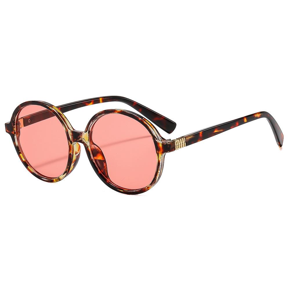 Korean Retro Round Frame Sunglasses for Women - High-End Street Style Glasses
