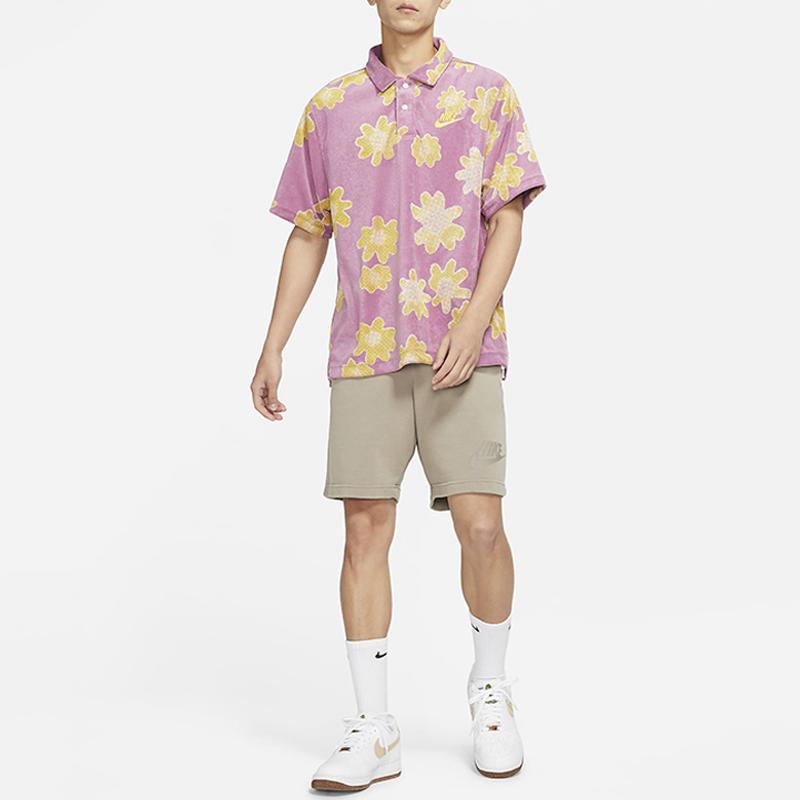 Nike Floral Print Short Sleeve Polo Shirt Men Tops Multicolor DM5033-507