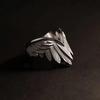 Vintage Angel Wings Ring for Women Men Girls Punk Gothic Adjustable Open Ring Handmade Designer Retro Jewelry Accessories Gift