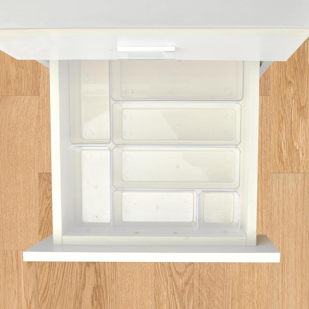 Drawer Organizers Set of 15, 4 Sizes Clear Plastic Drawer Organizers and Storage B for Kitchen, Bathroom, Office, Dresser Desk Drawer Organizer Tray