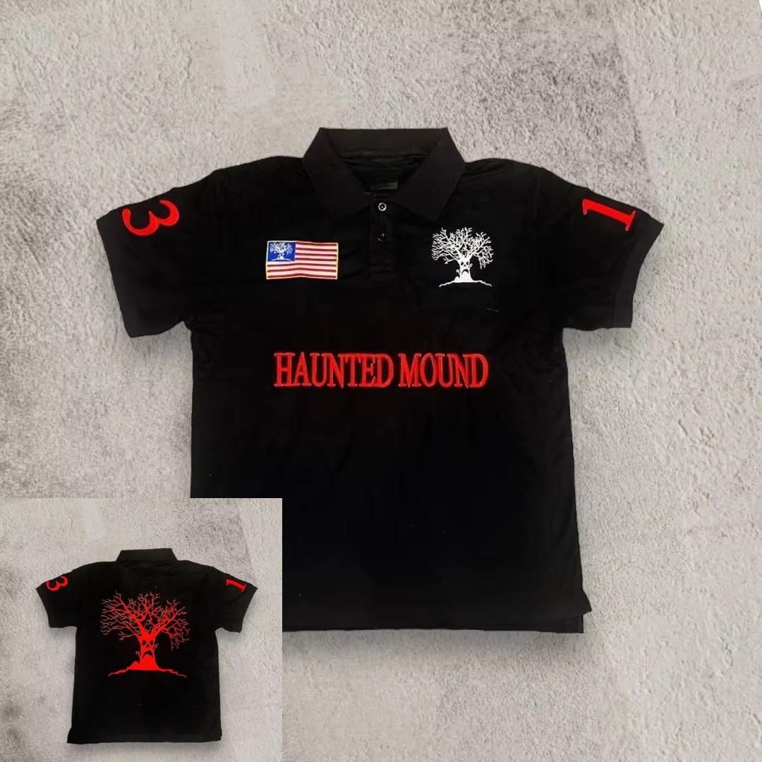 Haunted Mound Polo krekls Amerikas Retro