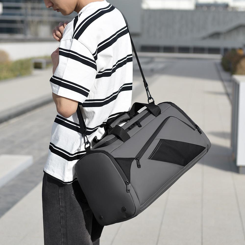 Men's Independent Shoe Pocket Single-shoulder Handbag, Lightweight Outdoor Multi-functional Travel, Large-capacity Fitness Bag