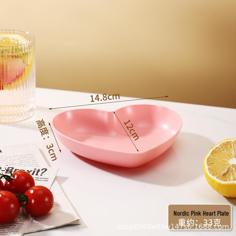 Heart-shaped Snack and Fruit Dish for Dining or Coffee Table