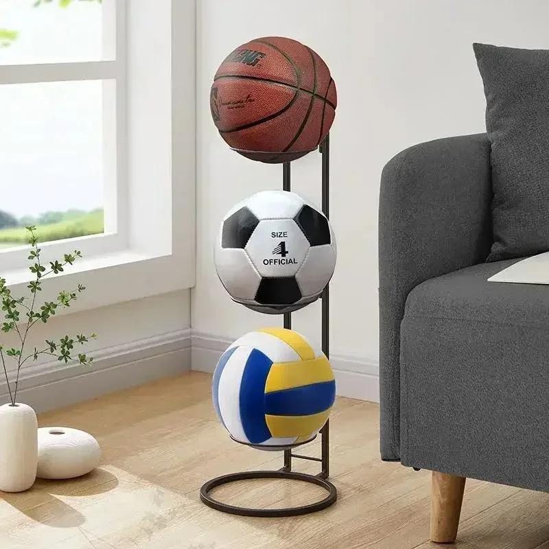 For 2/3/4/5Layers Basketball Storage Rack Indoor Children Balls Placed Rack Football Volleyball Basketball Holder Balls Metal St