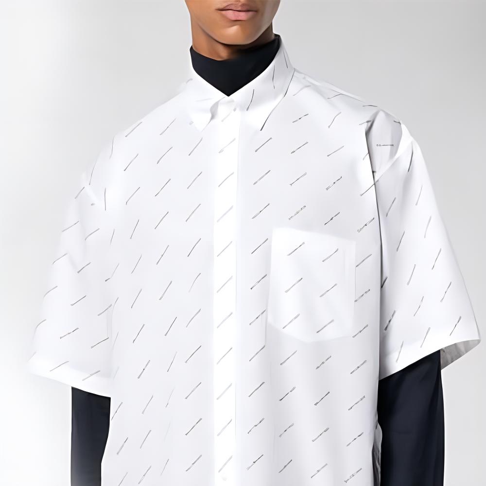 Balenciaga Shirt Regular Fit Men's White 534332TBL969040