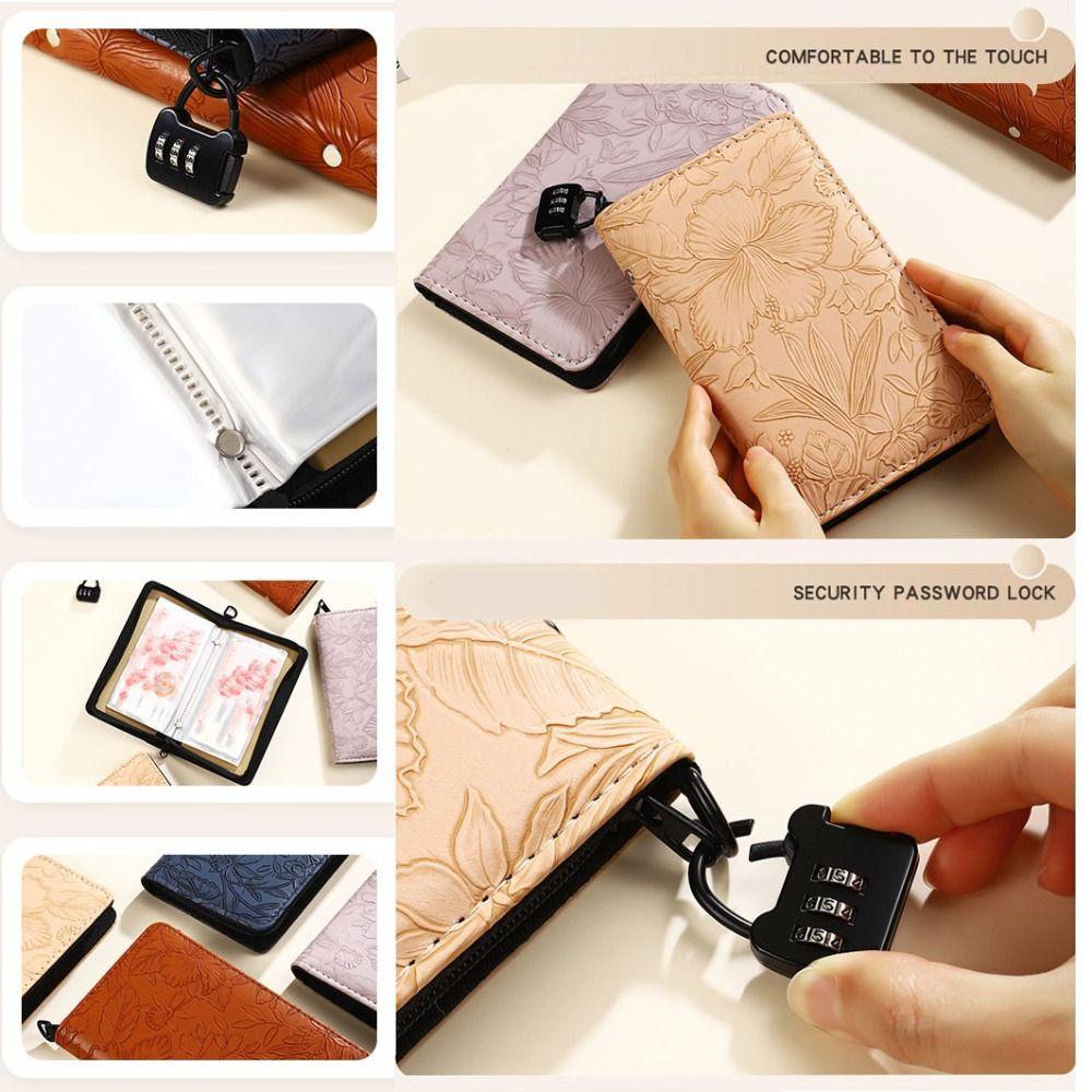 PU Leather Saving Money Binder Wallet Storage Savings Handbook Budget Binder with Lock Cash Envelopes Budget Planner