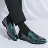 Herren Slipper mit flachem Boden, bequem und lässig im Design, Party und Büro 38-46 Übergröße Lederschuhe Neu