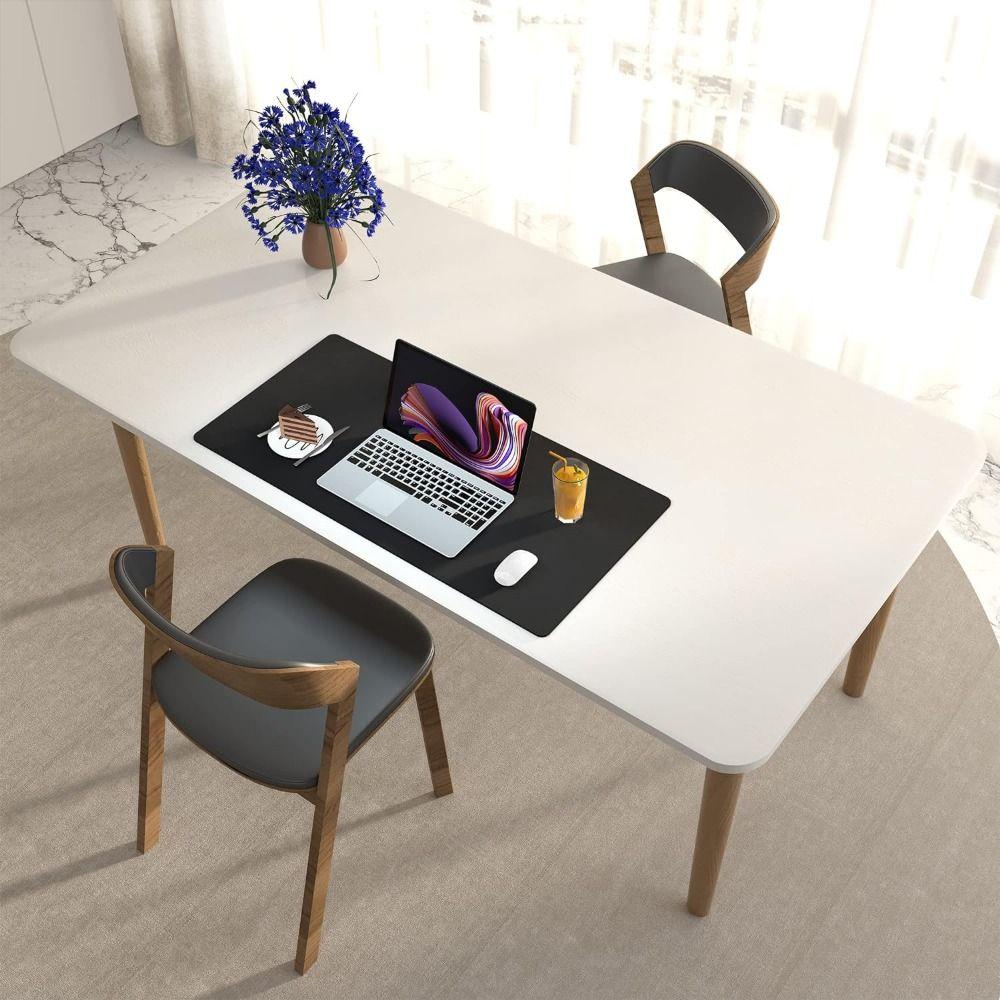 Dual Side PU Mouse Pad Waterproof Keyboard Mousepad Easy Clean Desk Blotter  Office