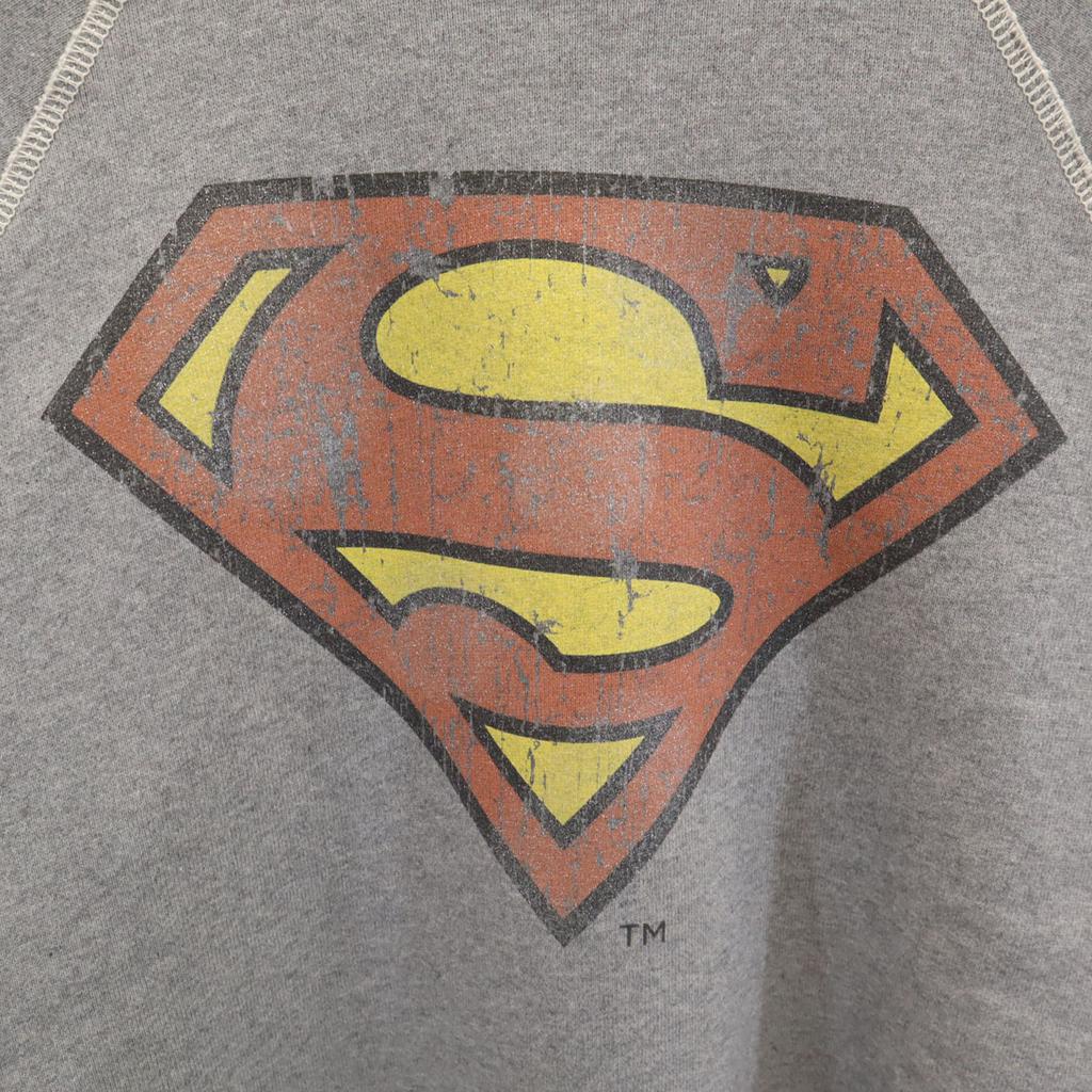 Ubrukt COACH Langermet raglan-sweat M grå ×DC SUPERMAN fleecefôr Herre Brukt
