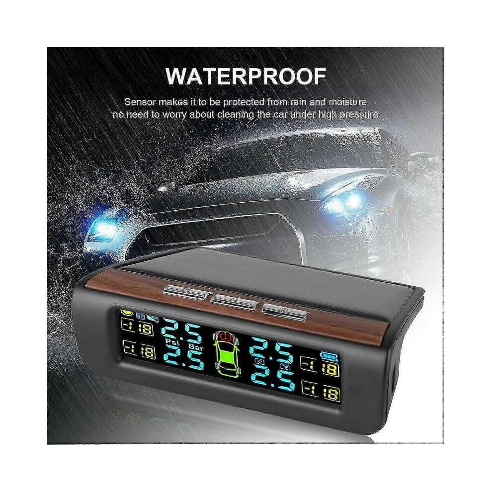 Kabelloses Solar-TPMS LCD Auto-Reifendrucküberwachungssystem mit 4 externen Sensoren Solar Automatisch