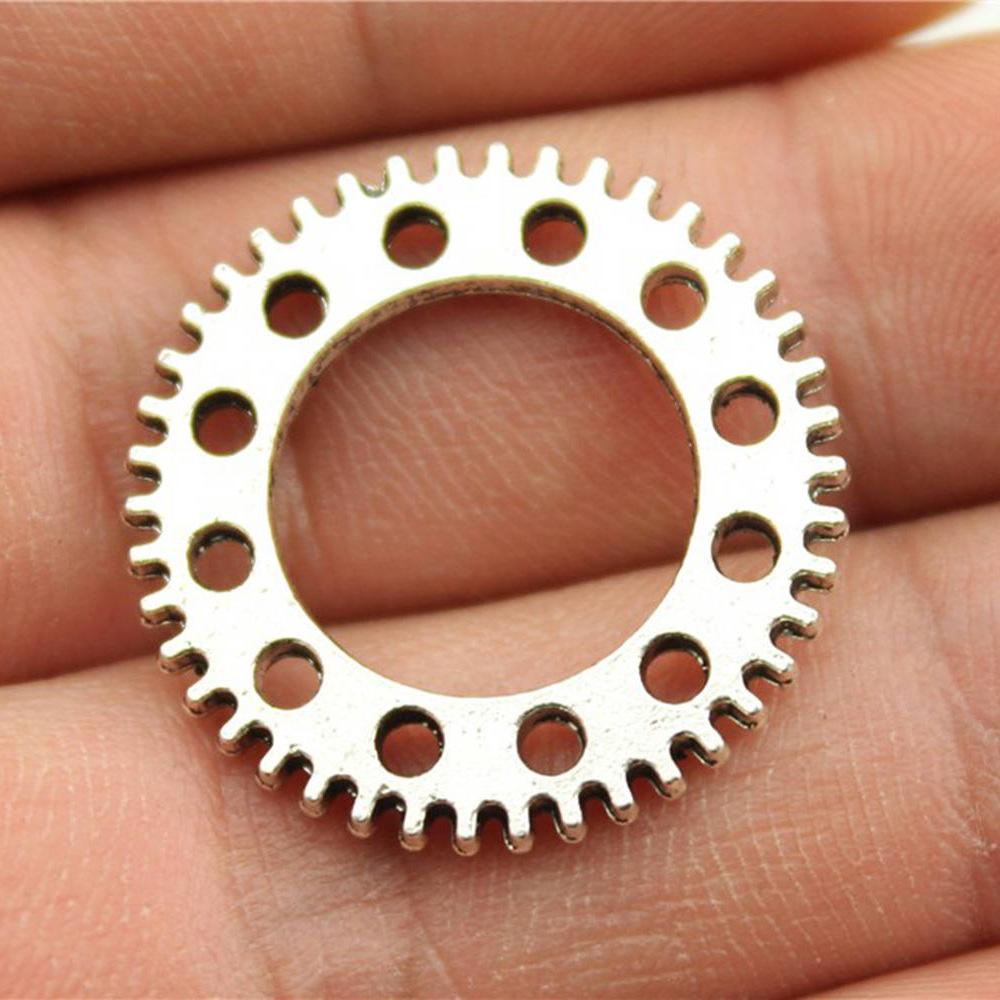 5pcs Charms Gear Steampunk Antique Silver Color Big Gear Steampunk Charms Pendant Jewelry Steampunk Gear Charms
