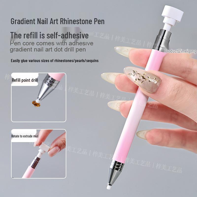 

DIY Multifunctional Rotary Dotting Pen with Self-Adhesive Nail Art Tool