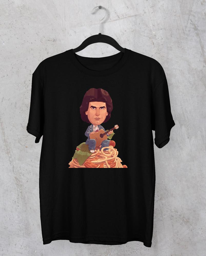 Легенда Тото Кутуньо карикатура футболка черная Короткий рукав Все размеры XZ864 Унисекс футболка L