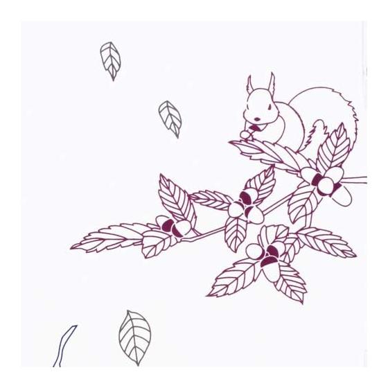Somen Anbo Tenugui 'Forest Gift' White Base, Hand-Dyed, 100% Cotton, Tokuoka Fabric, Made In Japan, 35cm X 100cm. Animals of the Forest: Squirrels,