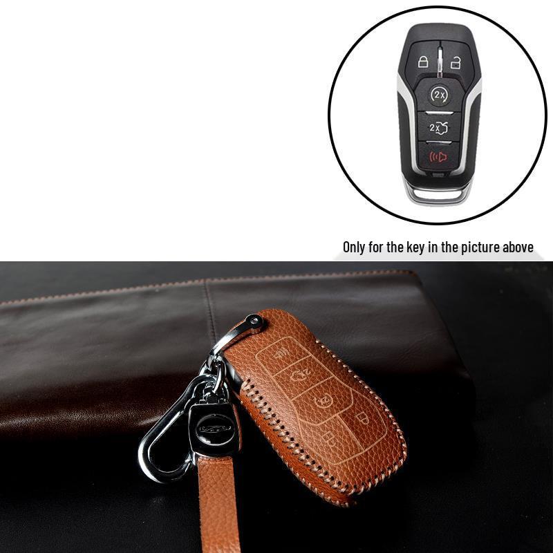 Cowhide Key Case for Lincoln MKX, MKZ, MKC, Taurus, and Mustang Explorer