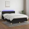 VidaXL Slat Bed Base with Mattress and LEDs, Upholstered Bed, Double Bed, Adult Bedroom Interior Bed, 3133879