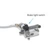 7/8" 22mm Front Motorcycle Hydraulic Brake Pump Master Cylinder Silver Left Right Disc Brake Lever Universal w/ Brake Switch M10