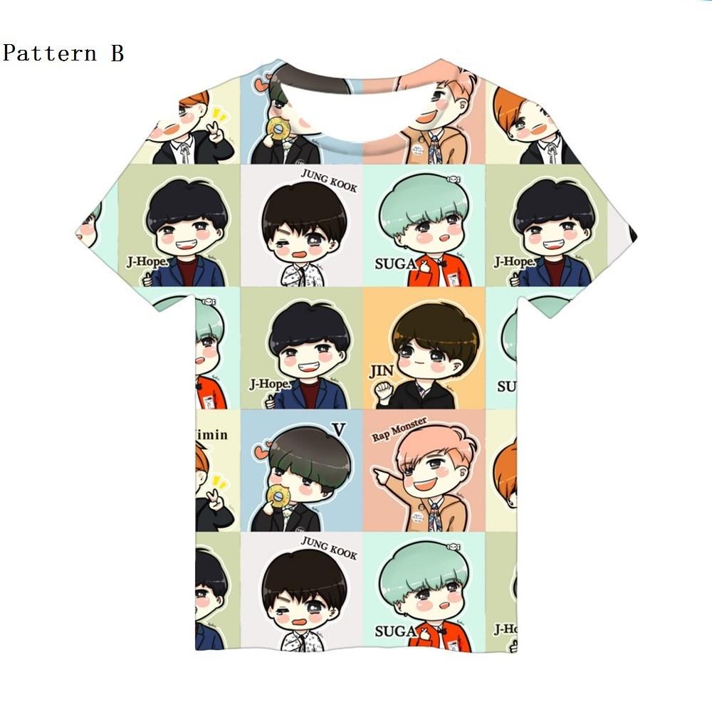 Premium Kalite Kpop Bts 3d Tişört Bangtan Boys Love Yourself Kısa Kollu Giyim