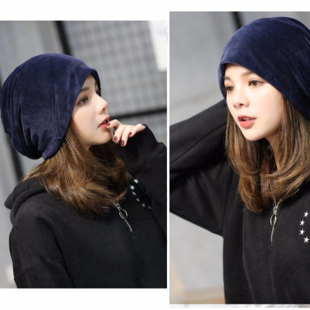 Slouchy Beanie Hat Warm Earmuffs Bicycle Hat Winter Running Beanie  for Men Women