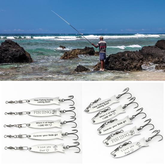 5Pcs Fishing Lures Hard Baits with Treble Hook 360-Degree Rotating Bright Color Mini Size Outdoor Fishing Swimbait