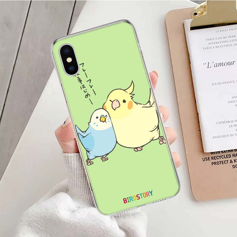 

Chubby Cockatiels Parrotlets Hello parrot bird Soft Phone Case For IPhone 11 17 Air 16E 16 Pro Max 15 + 14 Plus 13 Mini 12 Apple iPhone 13 Pro Max