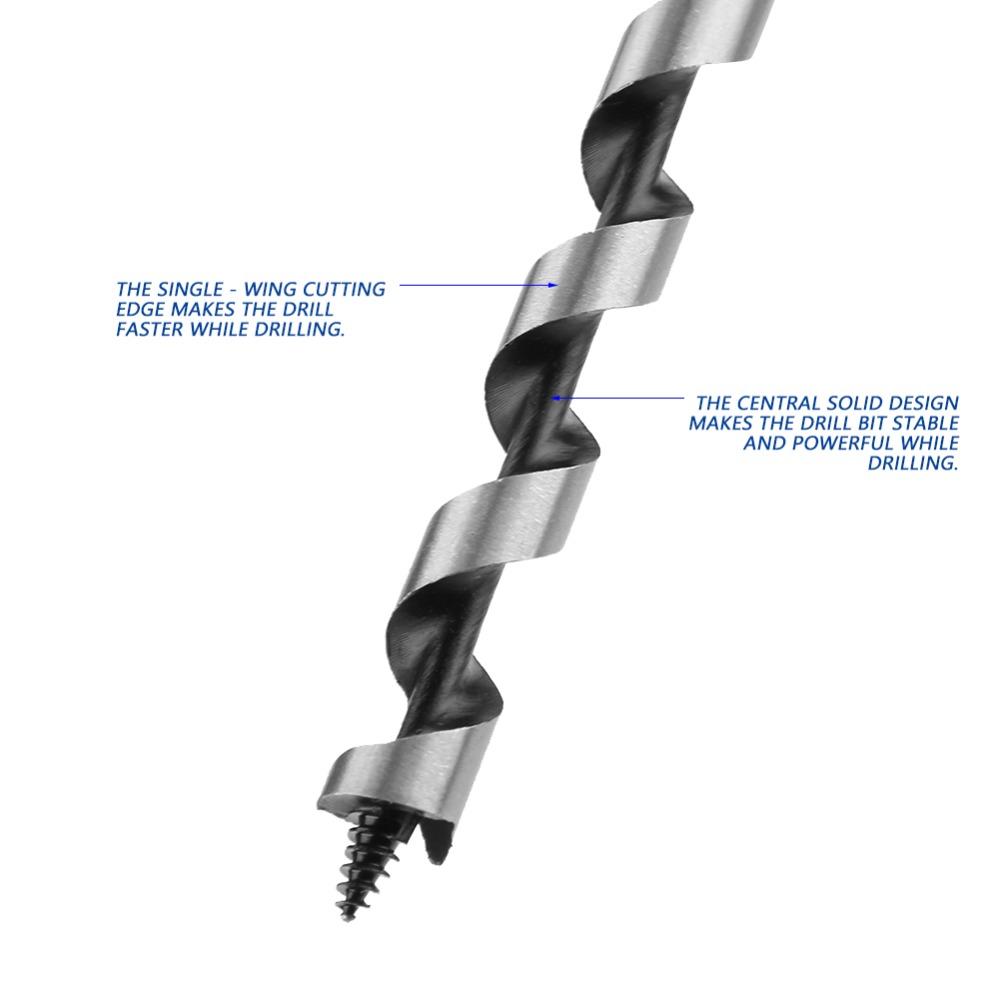 5pcs Hardened Alloy Steel Auger Drill Bit Set Hexagon Handle Drill Bit Planting Hole Drilling