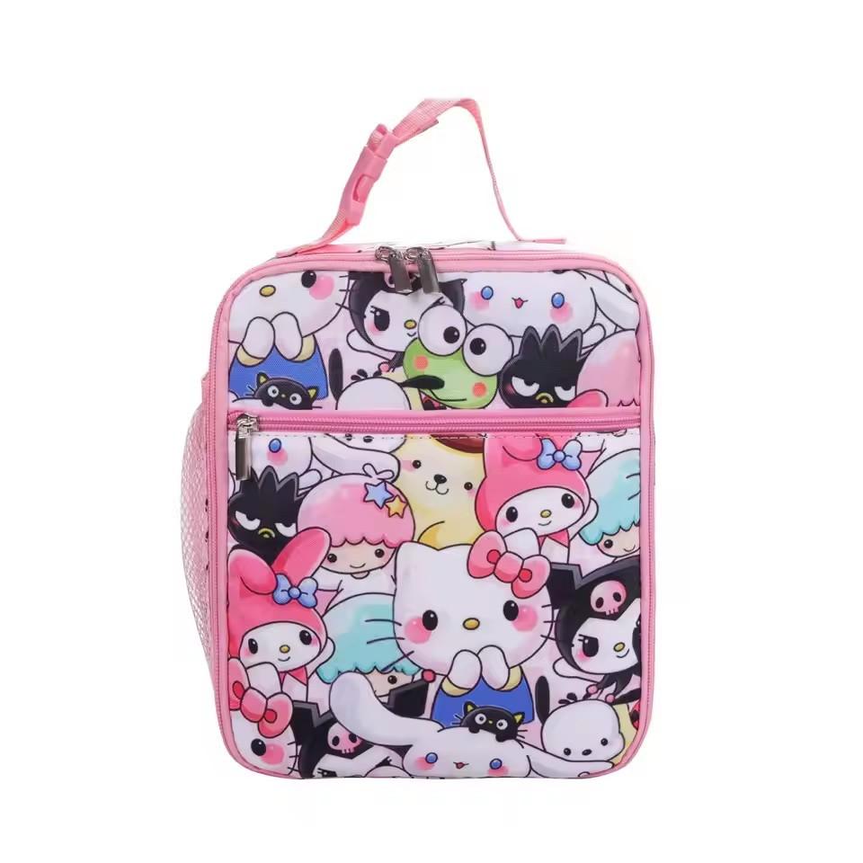 Cartoon Animation Lunch Bag Children'S Fully Printed 3D Digital Thermal Insulation Bag Portable Outdoor Picnic Bag
