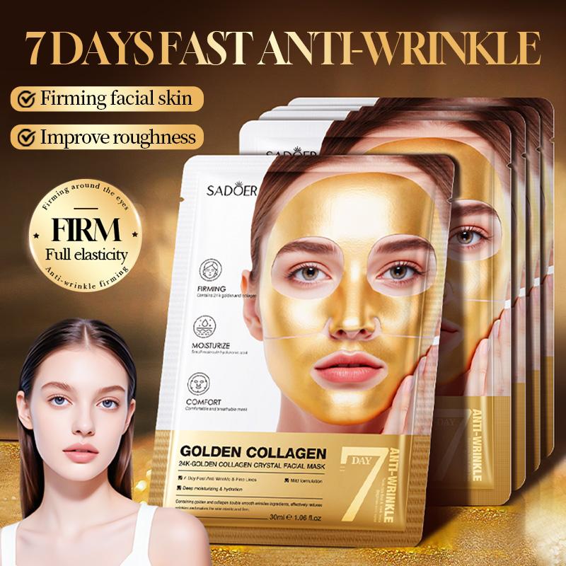 Golden Collagen Facial Masks Moisturizing Improve Wrinkles Face Mask Sheet Firming Nourishing Masks BeautySkin Care Products