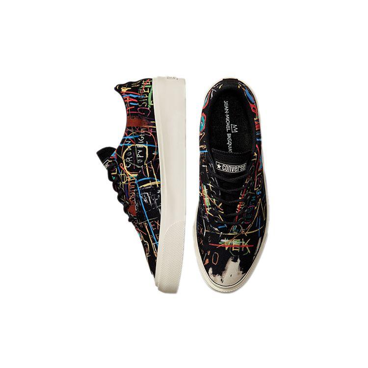 Jean-Michel Basquiat x Converse Skid Grip Kings of Egypt II Unisex Sneakers Black Multi Egret 172584C