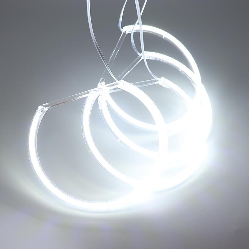 HochiTech for BMW E36 E38 E39 E46 Projector Ultra Bright SMD White LED Angel Eyes 2600LM 12V  Ring Kit Daytime Light 131mmx4