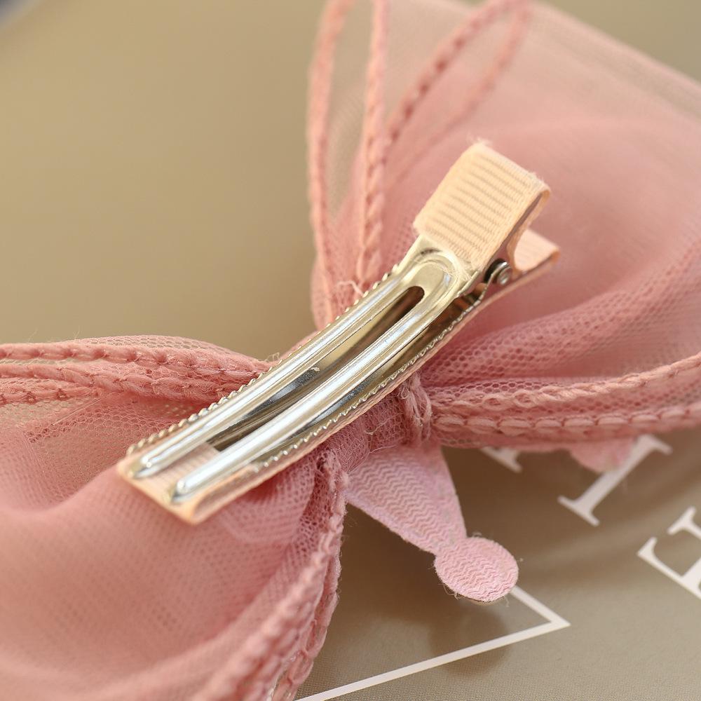 3D Bow Mesh Hair Clip & Crown Headband for Girls