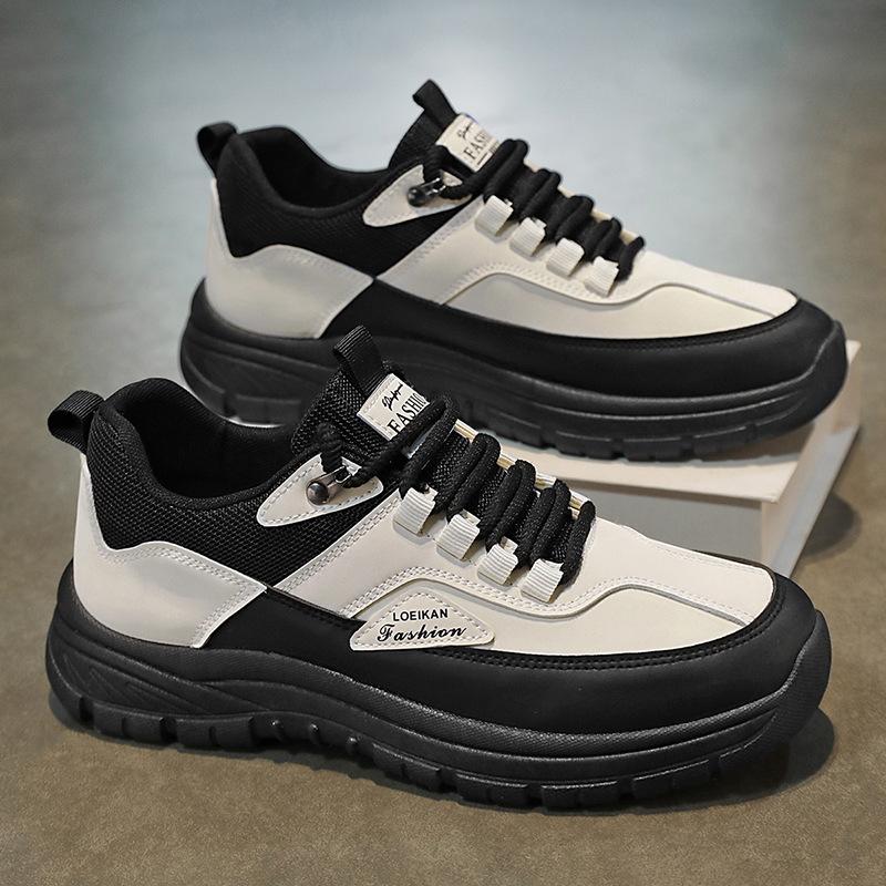 

2025 Spring New Fashion British Retro Work Shoes Outdoor Sports Waterproof Casual Shoes Thick Soled Anti Slip Designer Sneakers 48 белый