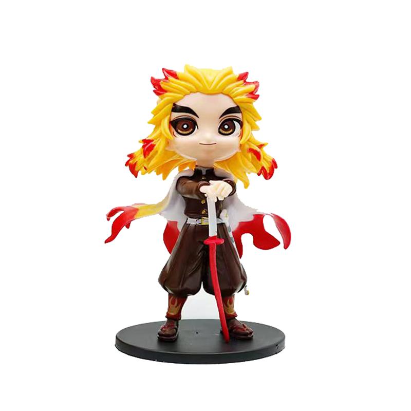 8pcs Anime Demon Slayer blind box Tanjiro Kamado Nezuko cartoon figure PVC model ornament child Christmas Halloween gift
