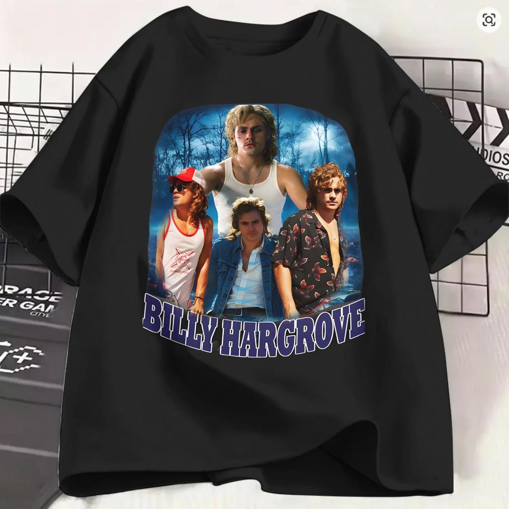 Unisex Billy Hargrove T Shirt I Love Billy Hargrove Cotton Clothes Casual Short Sleeve Crewneck Tee Shirt Unique Tshirt