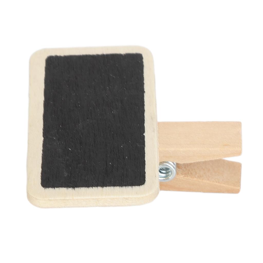 50pcs Miniature Chalkboard Signs with Clamp Reusable Event Decorations Wooden Miniature Blackboard for Weddings Birthday
