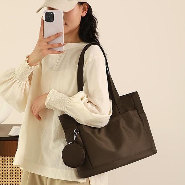 Spring New Shoulder Commuter Tote Bag Handbag Lightweight Nylon Bag Large Capacity Casual Women'S Bag